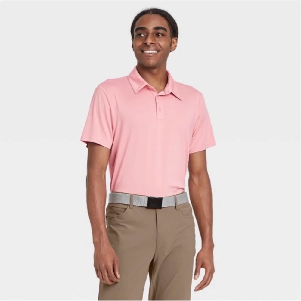 Men’s light pink golf shirt